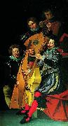 Reinhold Timm Christian IV's musicians. oil painting reproduction